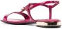 Dolce & Gabbana logo-plaque T-bar sandals Pink - Thumbnail 3