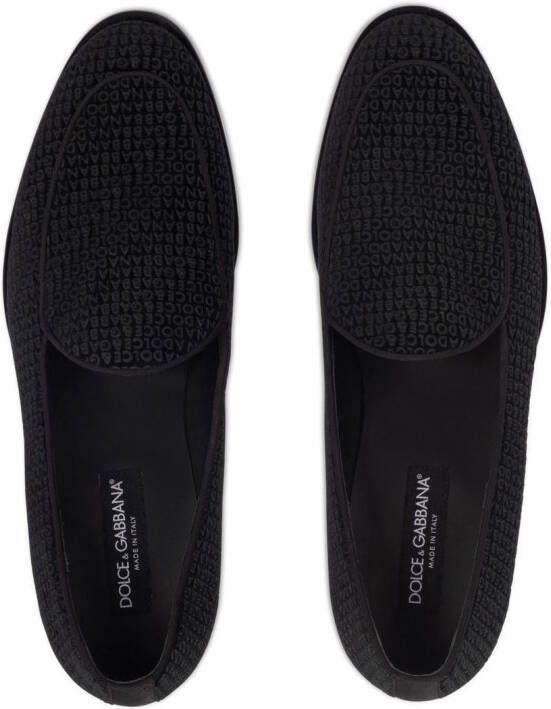 Dolce & Gabbana classic velvet slippers Black