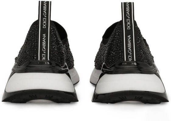 Dolce & Gabbana Fast rhinestone-embellished sneakers Black