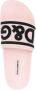 Dolce & Gabbana logo-print rubber slides Pink - Thumbnail 4