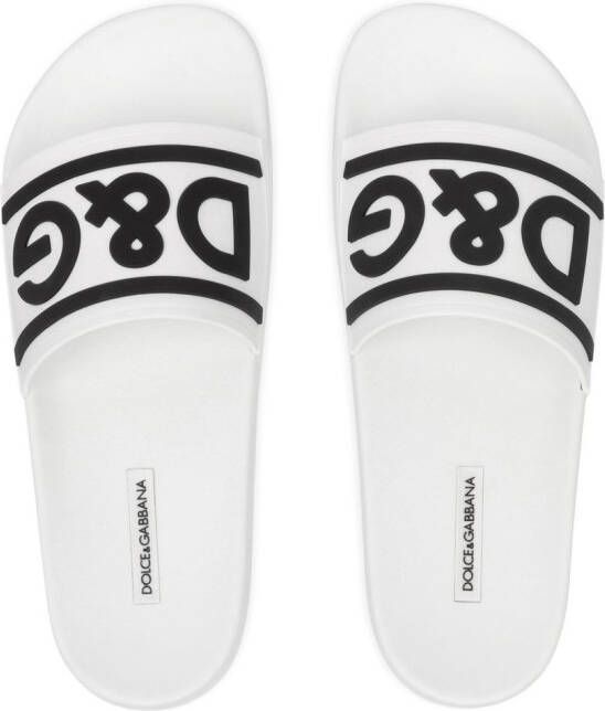 Dolce & Gabbana logo-print rubber slides White