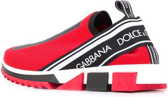 Dolce & Gabbana Sorrento logo print sneakers Red