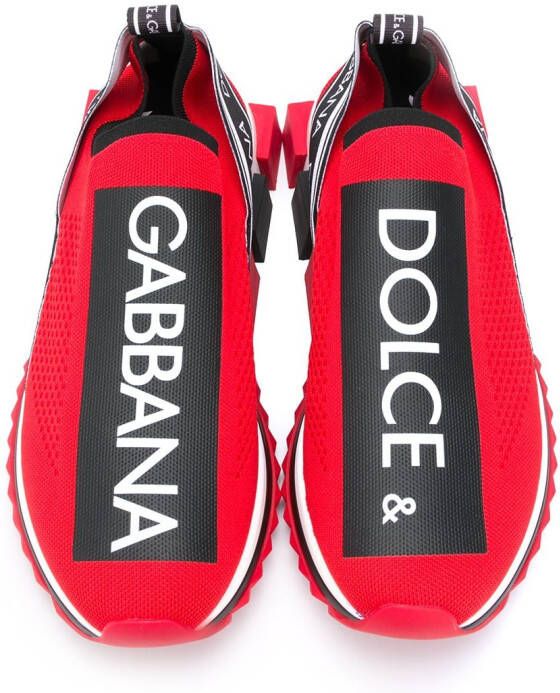 Dolce & Gabbana Sorrento logo print sneakers Red