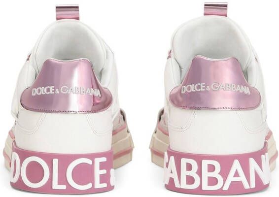 Dolce & Gabbana logo-stripe low-top sneakers White