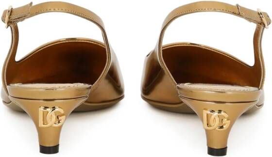 Dolce & Gabbana Lollo 30mm leather pumps Gold