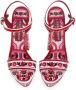 Dolce & Gabbana Maiolica-print platform sandals Red - Thumbnail 4