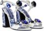 Dolce & Gabbana embellished patent leather sandals Blue - Thumbnail 2