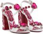 Dolce & Gabbana Majolica-print embellished sandals White - Thumbnail 2