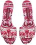 Dolce & Gabbana Majolica-print flat slides Pink - Thumbnail 4