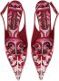 Dolce & Gabbana Majolica-print slingback pumps Pink - Thumbnail 4