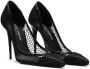 Dolce & Gabbana 105mm patent leather mesh pumps Black - Thumbnail 2