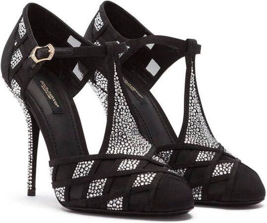 Dolce & Gabbana mesh T-strap pumps Black