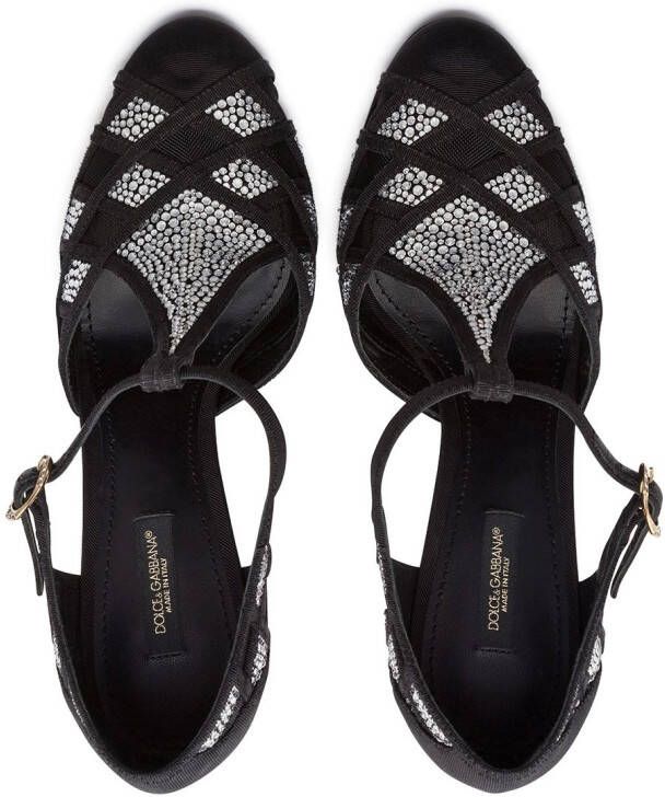 Dolce & Gabbana mesh T-strap pumps Black