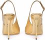 Dolce & Gabbana mirrored-effect leather slingback pumps Gold - Thumbnail 3
