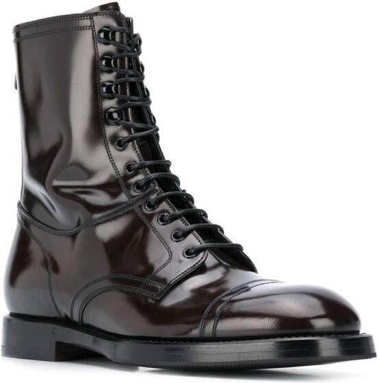 Dolce & Gabbana Michelangelo lace-up boots Brown