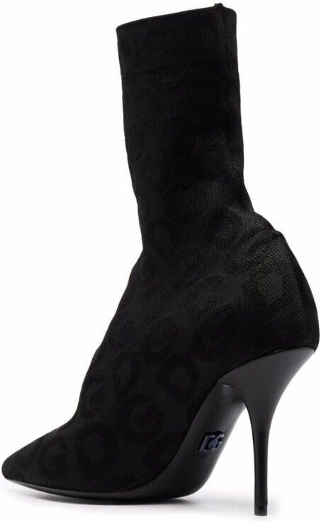 Dolce & Gabbana monogram ankle boots Black