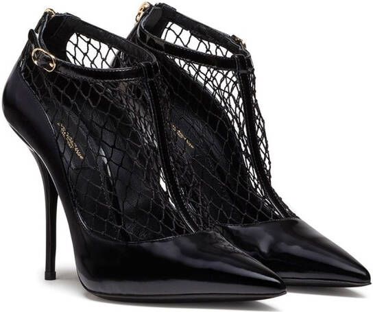 Dolce & Gabbana net overlay pumps Black