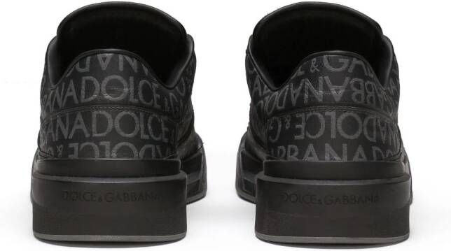 Dolce & Gabbana New Roma coated-jacquard sneakers Black