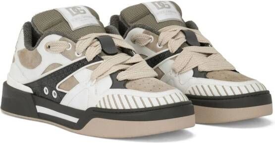 Dolce & Gabbana New Roma panelled sneakers Neutrals