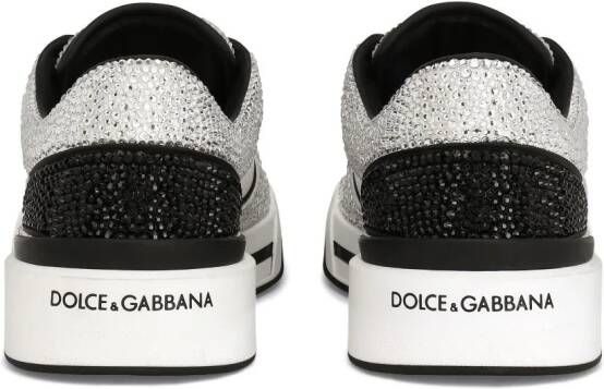 Dolce & Gabbana New Roma rhinestone-embellished sneakers White