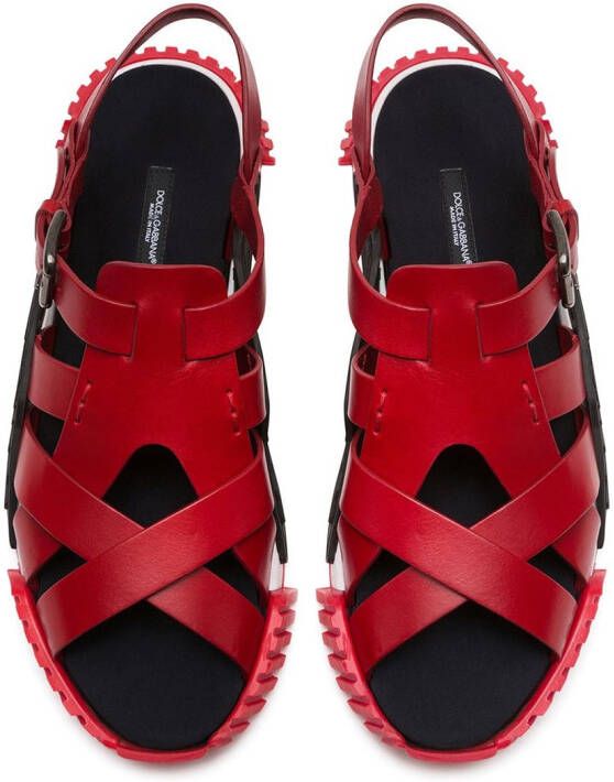 Dolce & Gabbana Ns1 leather sandals Red