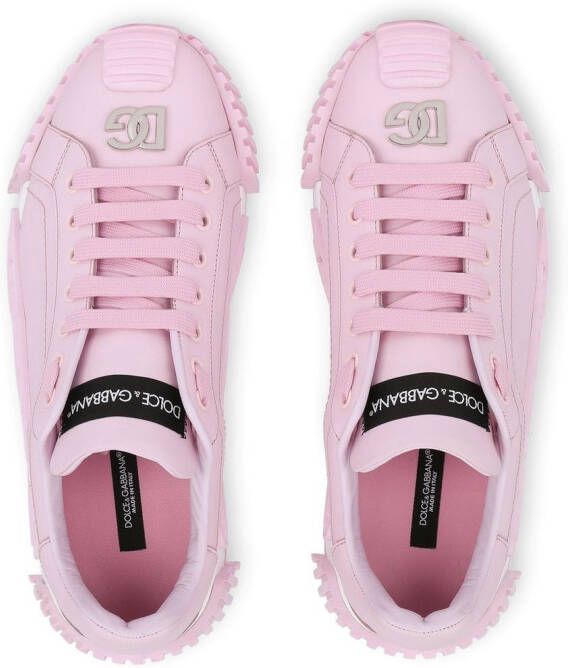 Dolce & Gabbana NS1 logo plaque sneakers Pink