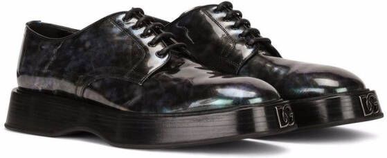 Dolce & Gabbana oil slick-effect Derby shoes Black