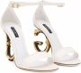 Dolce & Gabbana Baroque DG 105mm leather sandals White - Thumbnail 2
