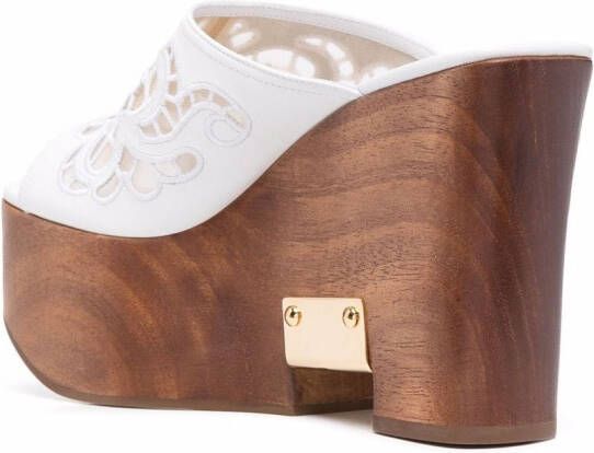 Dolce & Gabbana open-toe platform-sole mules White