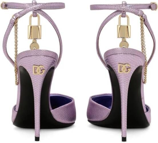 Dolce & Gabbana padlock-embellished pumps Purple