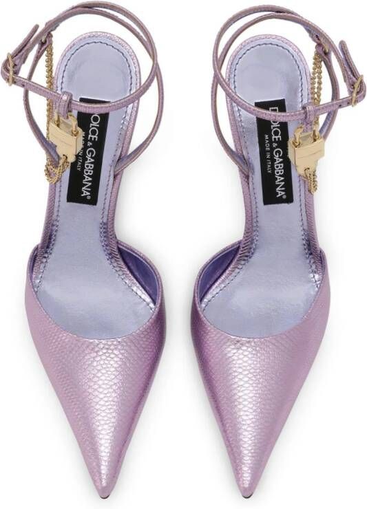Dolce & Gabbana padlock-embellished pumps Purple