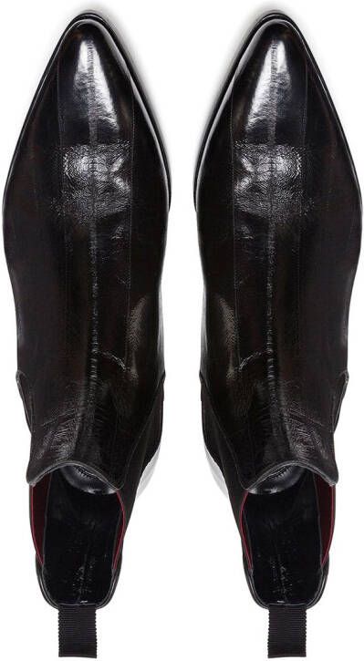 Dolce & Gabbana panelled pointed-toe ankle boots Black