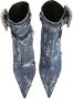 Dolce & Gabbana embellished patchwork-denim ankle boots Blue - Thumbnail 4