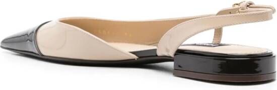 Dolce & Gabbana patent-finish leather sandals Neutrals