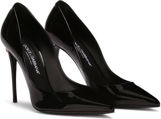 Dolce & Gabbana 105mm patent leather pumps Black