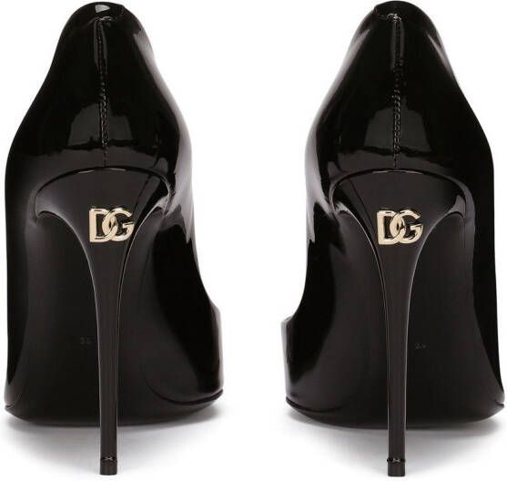 Dolce & Gabbana 105mm patent leather pumps Black
