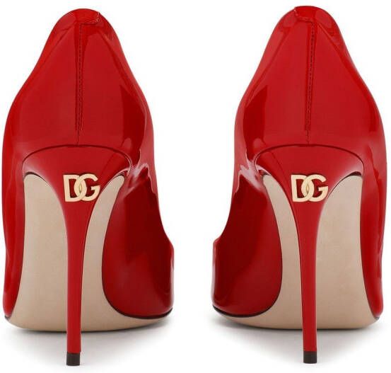 Dolce & Gabbana 90mm patent leather pumps Red