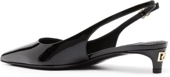 Dolce & Gabbana 40mm patent slingback pumps Black