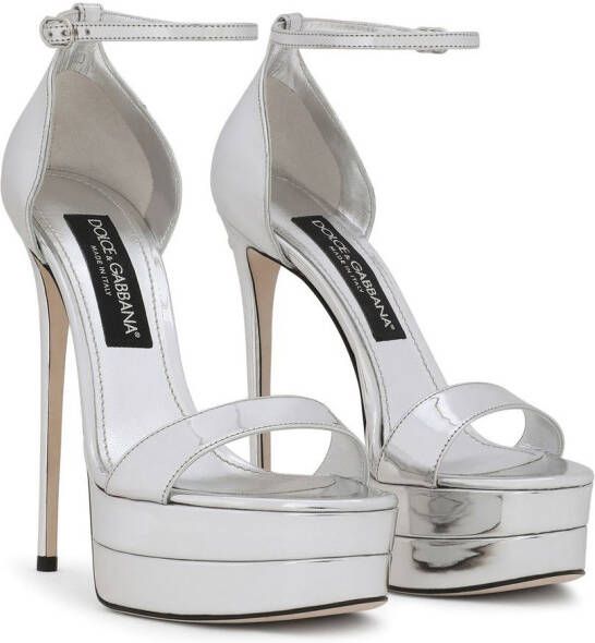 Dolce & Gabbana platform high-heel sandals Grey