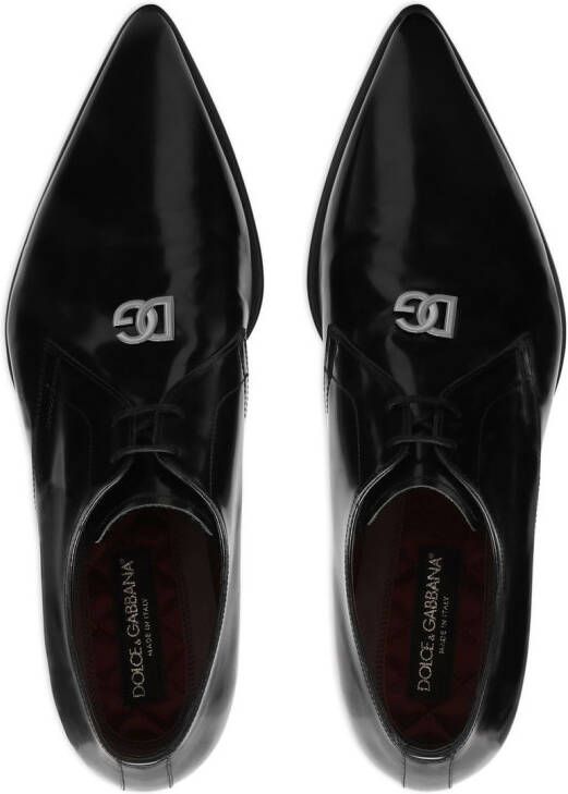 Dolce & Gabbana pointed-toe Derby shoes Black
