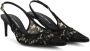 Dolce & Gabbana pointed-toe lace-panelled pumps Black - Thumbnail 2