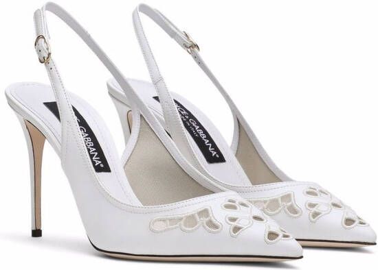 Dolce & Gabbana pointed-toe slingback pumps White
