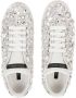 Dolce & Gabbana Portofino embroidered leather sneakers White - Thumbnail 4