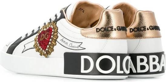 Dolce & Gabbana Portofino embroidered sneakers White