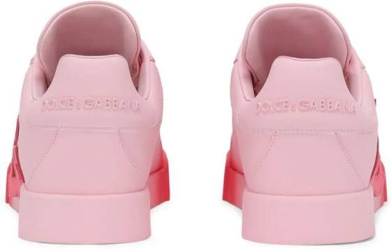 Dolce & Gabbana Portofino gradient leather sneakers Pink