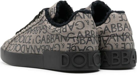 Dolce & Gabbana Portofino jacquard sneakers Black