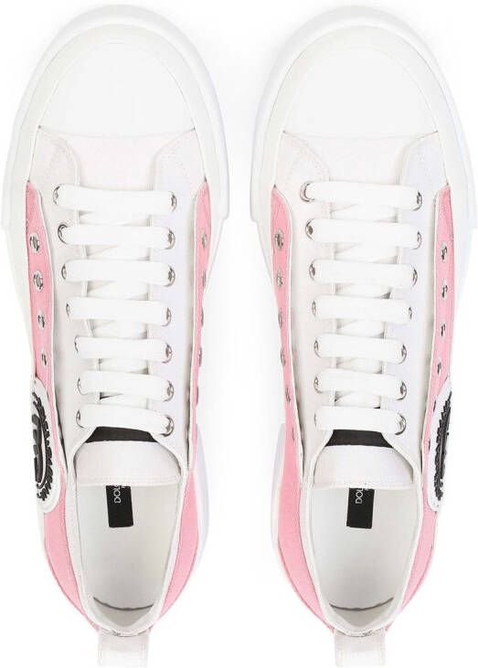 Dolce & Gabbana Portofino layered low-top sneakers Pink