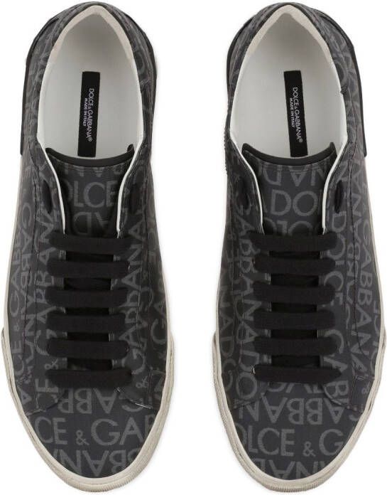Dolce & Gabbana Portofino logo-print sneakers Grey