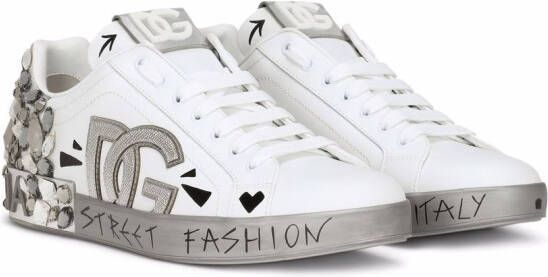 Dolce & Gabbana Portofino low-top leather sneakers White