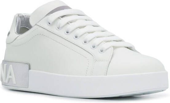 Dolce & Gabbana Portofino leather sneakers White